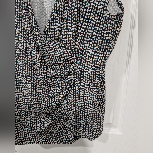 Talbots Woman Black and White Asymmetrical Fitted Blouse in Size 2X - Picture 6 of 9